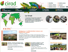 Tablet Screenshot of cirad.fr
