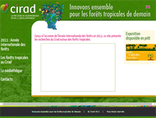 Tablet Screenshot of forets2011.cirad.fr