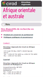 Mobile Screenshot of afrique-orientale-australe.cirad.fr