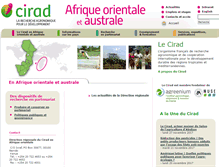 Tablet Screenshot of afrique-orientale-australe.cirad.fr