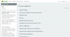 Desktop Screenshot of elearning.cirad.fr